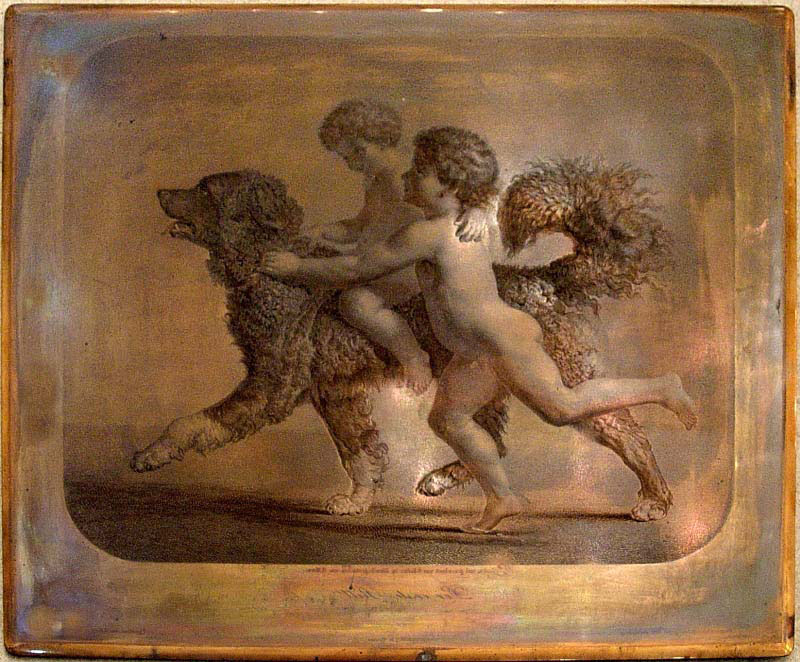 engraving plate 1850 the first ride